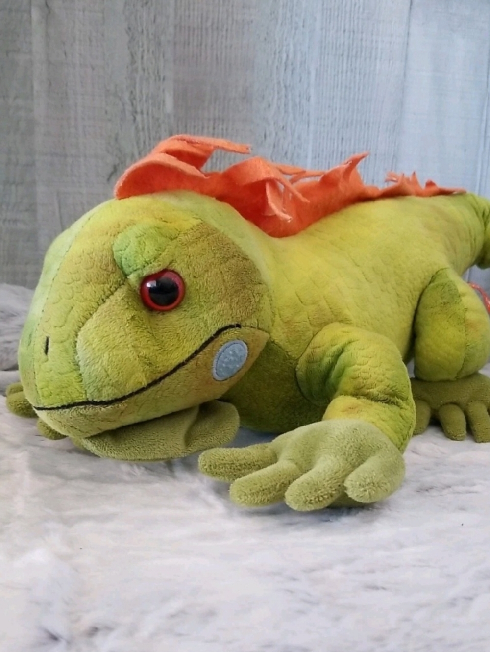 Wild Republic Iguana Plush Green Orange Realistic 23" Reptile Lizard Toy Stuffed